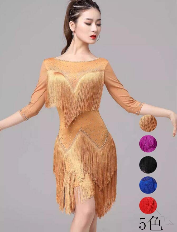 ワンピース 大量注文可 ラテンダンスドレス 社交ダンス ドレス ラテン おしゃれ タンゴ 練習着 高品質 ..