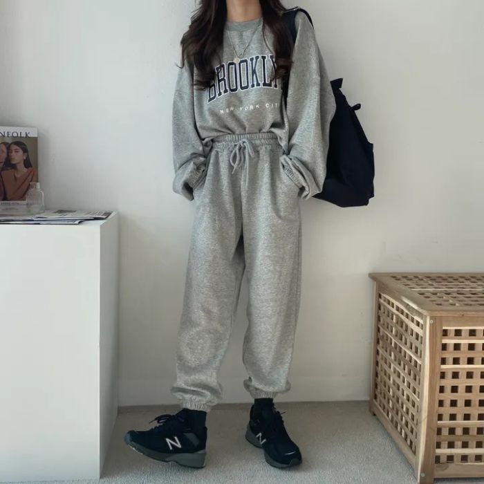 レディース 冬 ゆったり 上下セット スウェット 二点セット プリント 春秋 可愛い 大きいサイズ カジュ..