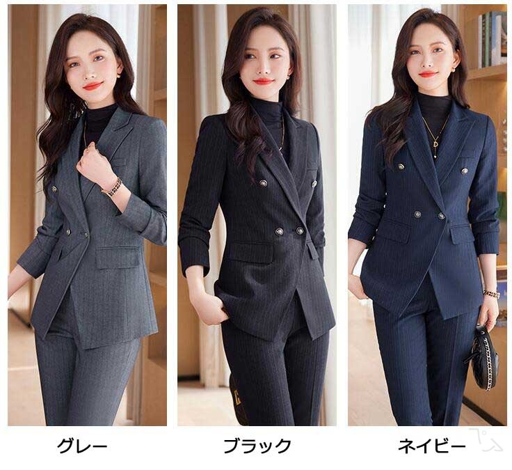 新着 秋冬 レディース スーツセット パンツスーツ セレモニースーツ 上下セット 女性用 フォマール パ..