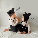 ハロウィン ベビー コスプレ かぼちゃ 赤ちゃん ハロウィン衣装 2点セット コウモリ 幽霊 おばけ ロンパース サロペット レギンス ベビー服 女の子 男の子...