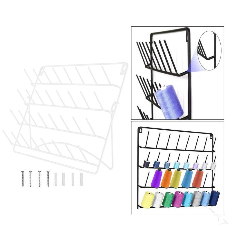 糸ホルダー 壁掛け 32スプール対応 ミシン糸ラック 刺繍糸オーガナイザーラック キルティング用 ミシン..