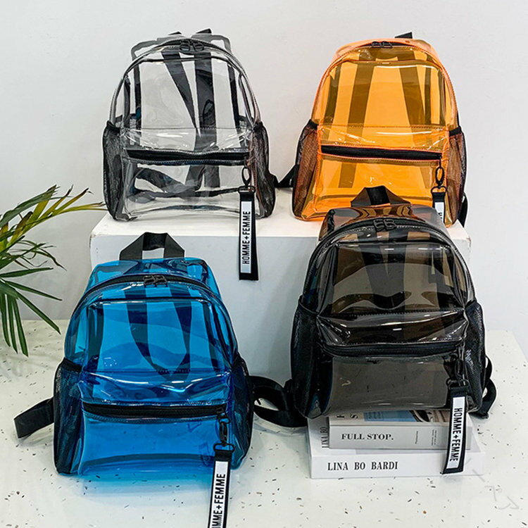 リュックサック バックパック クリアバッグ レディース メンズ 男女兼用 軽量 おしゃれ 小さい ちいさめ バッグ カバン 通学 通勤 学生 大人 デイリー 日常 旅行 短期旅行 運動 プール スイミング 水泳 海 防水 キレイめ お出かけにも最適