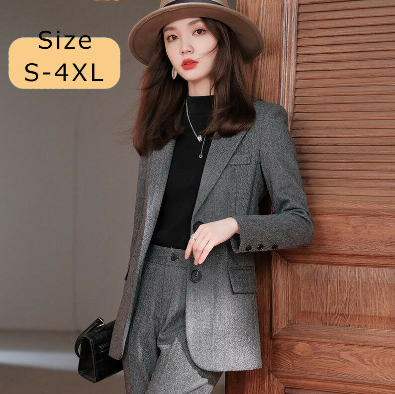 レディース ジャケット＋パンツ 2点セット レディーススーツ S〜4XL スリムスーツ パンツスーツ セレモ..