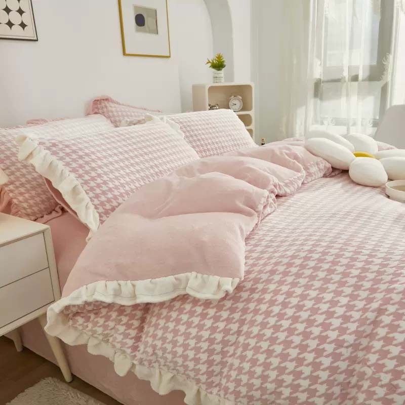 布団カバーセット ふわふわ 冬用 あったか おしゃれ 4点セット 掛け布団カバー 敷き布団カバー ボック..