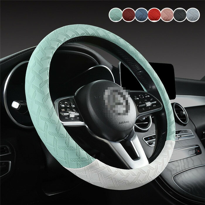 ステアリングカバー ハンドルカバー O型 D型 38cm 軽自動車 普通車 自動車用 撥水 滑り止め 汚れ防止 ビジネス おしゃれ 握りやすい 簡単装着 乗用車 内装用品 かわいい 汎用 父の日 プレゼントに最適