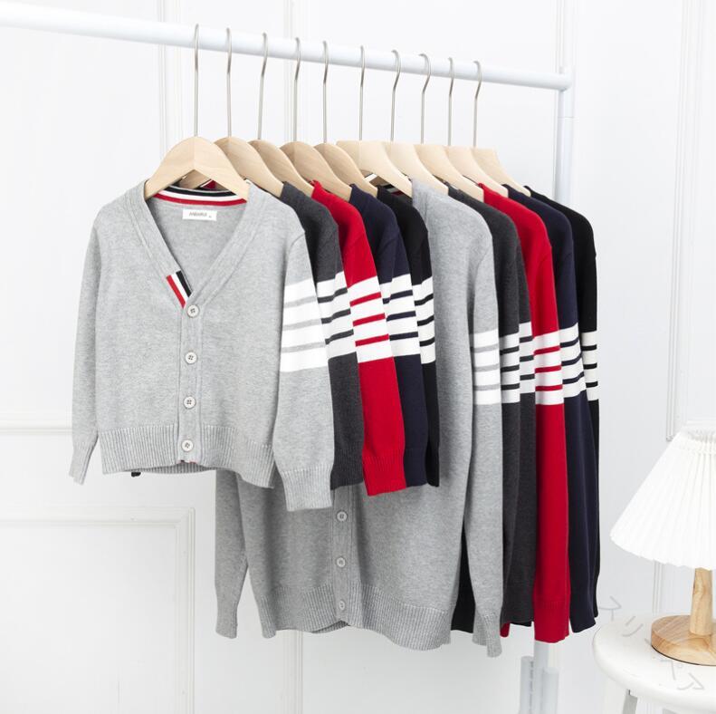親子お揃いカーディガン 子供ニットカーディガン キッズアウター 春秋 秋物 親子ペアルック ニットアウ..