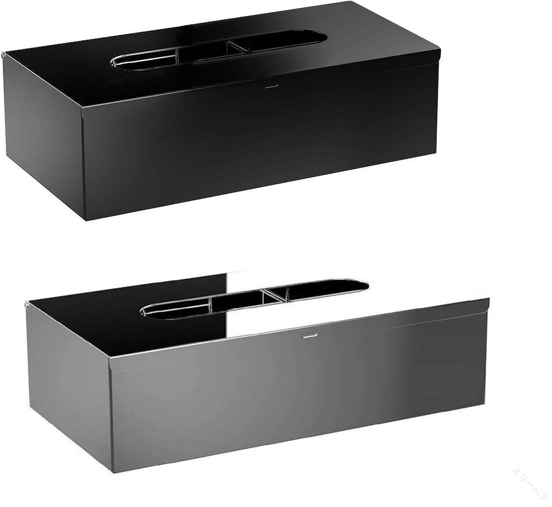 ティッシュケース 高級感ある鏡面仕上げ ステンレス製 ティッシュボックスカバー リビングやオフィス用..