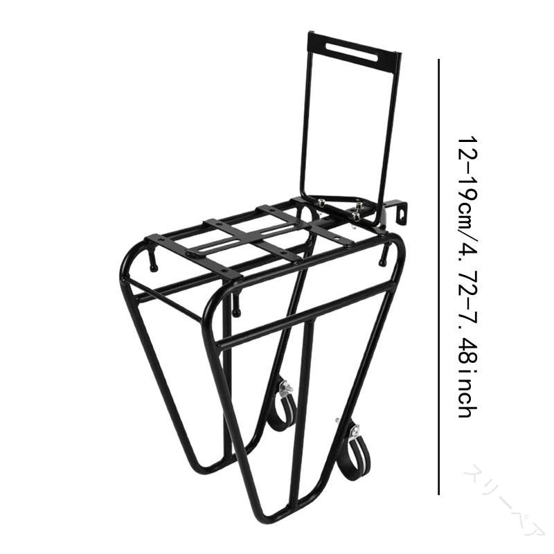 マウンテンバイク用フロントキャリアラックホルダースタンド機器プレミアムラゲッジラック頑丈設計耐久..