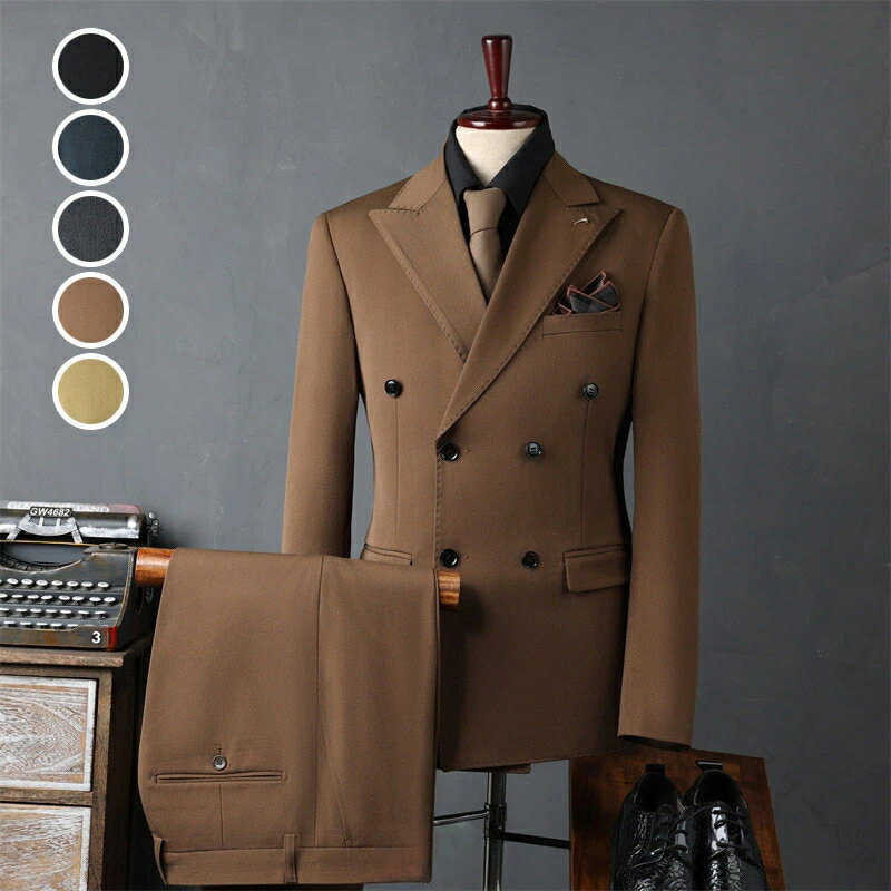 全5色 メンズスーツ ブラック ダークグレー ブラウン フォーマルスーツ 3点セット 2点セット メンズ ビ..