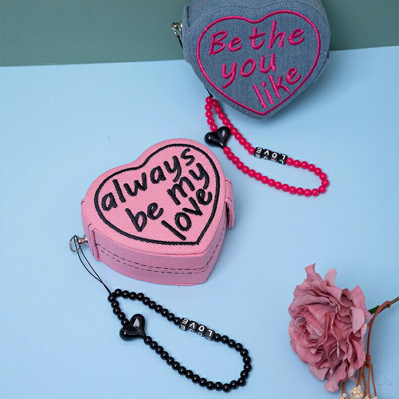 ミニ ジュエリーボックス 旅行用 小さな宝石箱 ポータブル アクセサリー収納ボックス 可愛い デニム ハ..