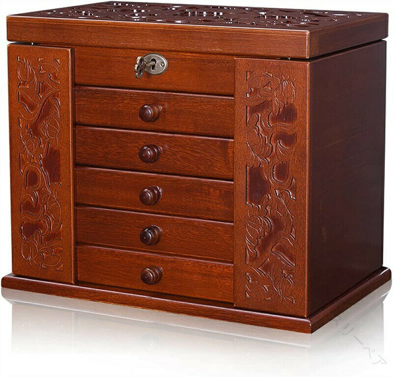 アクセサリーケース ジュエリーボックス アンティーク風 大容量 牡丹の花 梅の花 アクセサリーボックス..