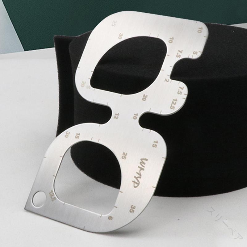 1x丸い角度の定規 レザー縫製ツール パターン作成用ルールゲージ DIY手作り革細工用品 精密な角度計測..