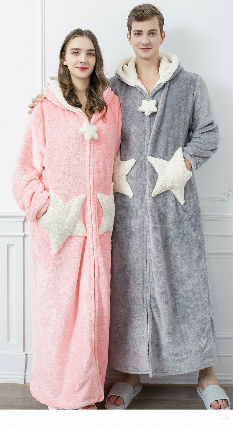 着る毛布 大きい あったかい バスローブ レディース ネグリジェ 可愛い 星柄 月柄 ふわふわ 暖かい パ..