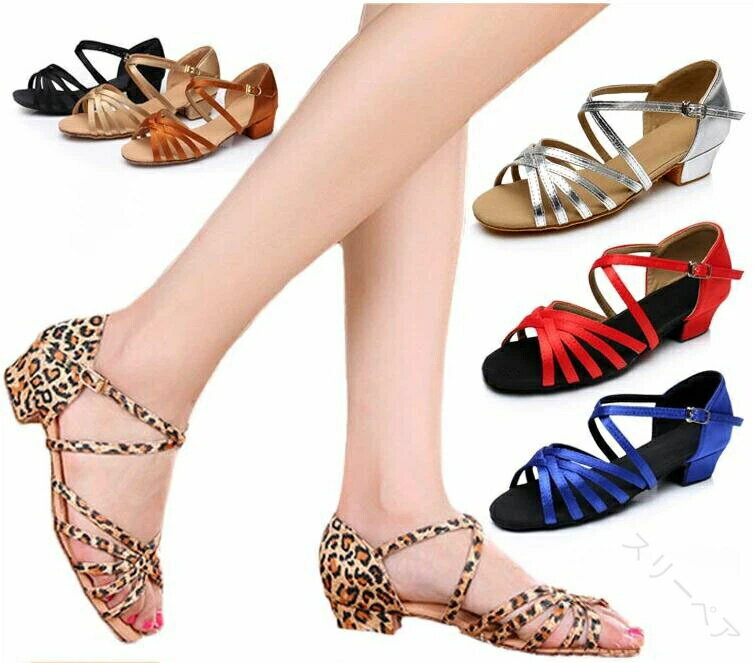 女の子 ダンスシューズ 子ども こども PUレザー ラテンシューズ シューズ ローヒール 3cmヒール 女児 ..