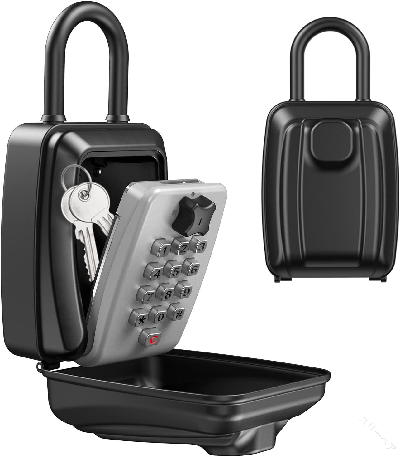 キーボックス テンキータイプ 吊り下げ式 セキュリティ対策 使用簡単 鍵共有 防水仕様 暗証番号入力 鍵..