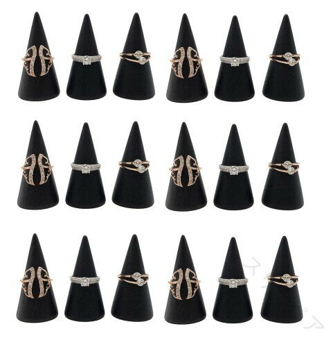 リングスタンド 指輪置きケース 木製 円錐形 リングホルダー 指輪立て 指輪の保管 アクセサリー展示用 ..