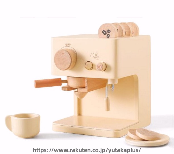 樂天商城 - コーヒーマシン 木製おもちゃ ままごと遊び 知育玩具 リアル家電 子供用キッチン 誕生日プレゼント 親子遊び 3歳以上 出産祝い 児童館用品