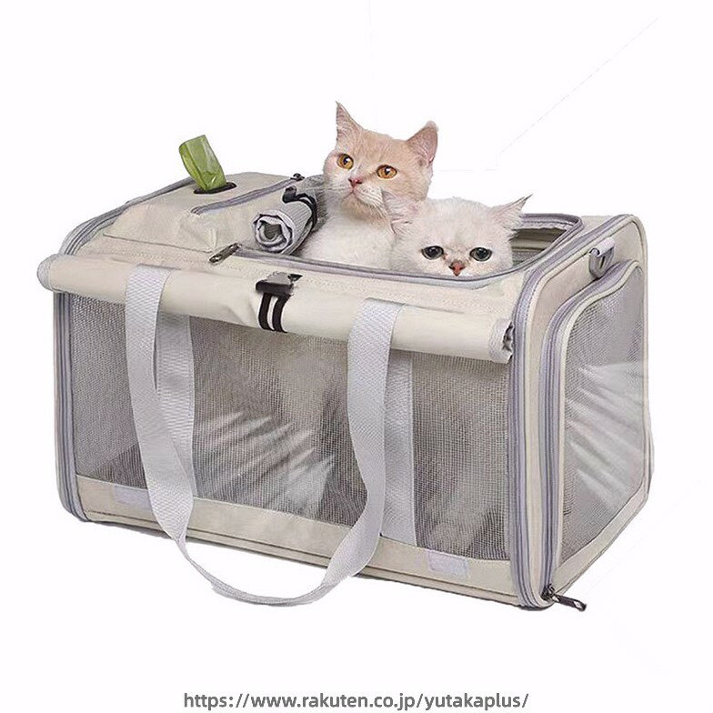 乐天商城 - 猫 きゃりー ケース 猫 と 小型 犬 の バックパック 猫 きゃりー バッグ 人気 3 面 メッシュ 折り畳み 通気性 耐久性 軽量 持ち運び 簡単 車 旅行 外来 屋外 ペット用品