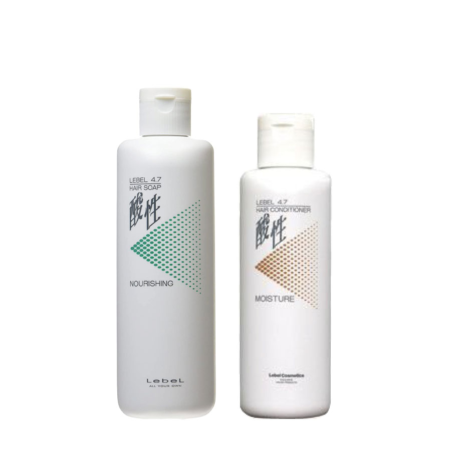 【 セット 】 ルベル LebeL 4.7 酸性ヘアソープ ナリシング モイスチャーコンディショナー セット 400ml 250ml