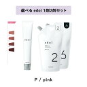 【 選べる 1剤 2剤 】 ルベル LebeL エドル　shade color シェードカラー pink ピンク p オキシ 2％　6%