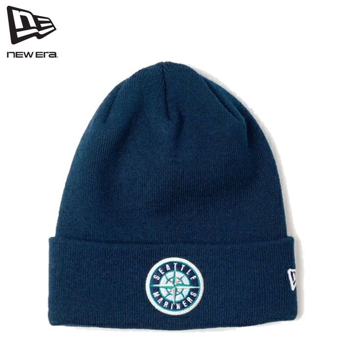 即納 送料無料 2025FW新作即納 ニューエラ NEW ERA® New Era® ニットキャップ ニット帽 ブラック BASIC CUFF KNIT シアトル・マリナーズ ネイビー イチロー