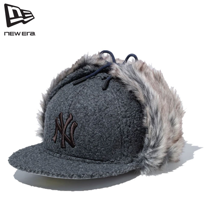 即納 2025FW 新作 NEW ERA® New Era® ニューエラ キャップ 帽子 ボア ファー 防寒 59FIFTY Dog Ear ドッグイヤー ボア ニューヨーク・ヤンキース ダークグレー