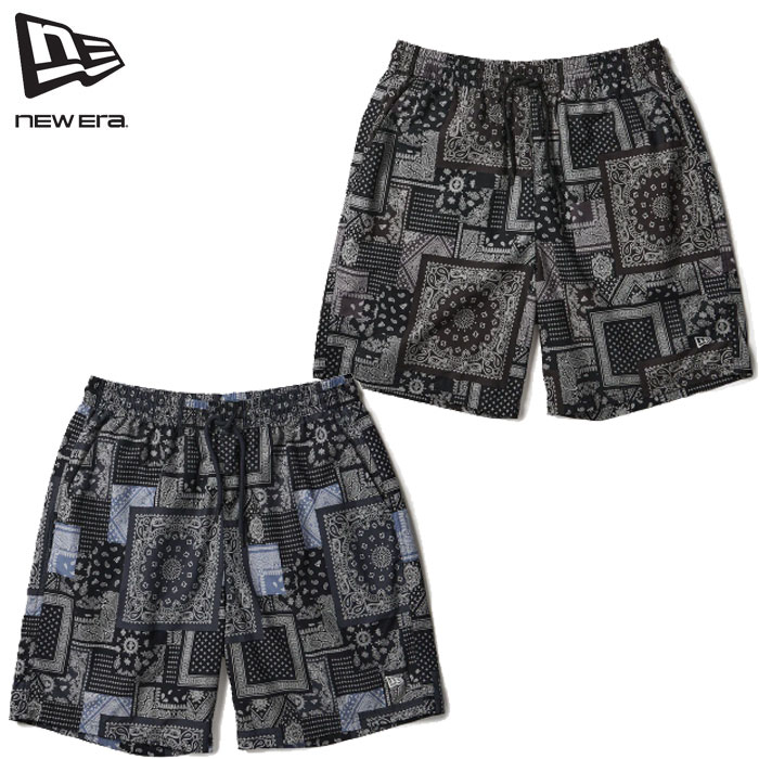 Rakuten - 即納 2026SS 新作 ニューエラ NEW ERA® New Era® イージー ショートパンツ ハーフパンツ Oriental Paisley ペイズリー柄 ブラック ネイビー