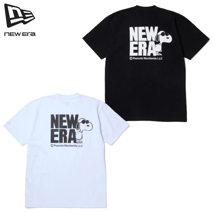 Rakuten - 即納 日本正規品 2026SS 新作 ニューエラ NEW ERA® New Era® 半袖 コットン Tシャツ Vintage PEANUTS ピーナッツ スヌーピー JOE COOL ジョー・クール ブラック ホワイト