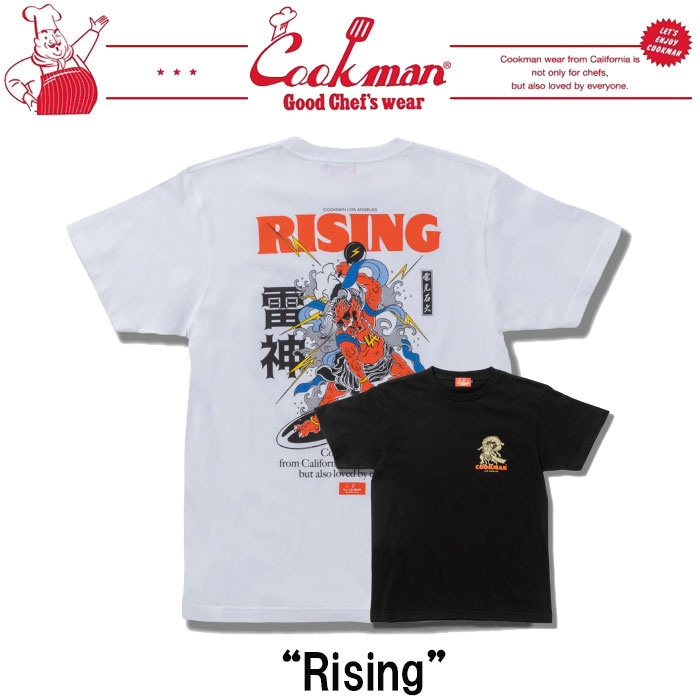 Rakuten - 即納 2026SS 新作 クックマン COOKMAN Tシャツ Rising ホワイト ブラック 231-61090