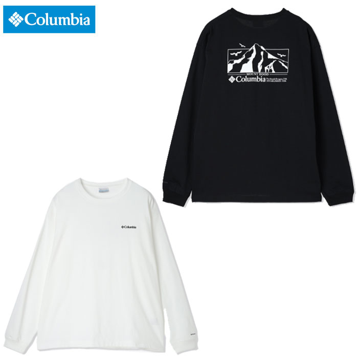 即納 2026SS 新作 コロンビア Columbia 長袖 ロンT ロマビスタグラフィックロングスリーブTシャツ ブラック ホワイト