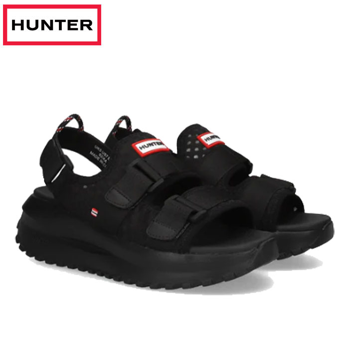 Rakuten - 即納 26SS 新作 ハンター 正規品 HUNTER トラベル フロー ダブル ストラップ サンダル - ブラック 黒 UFF3120MSH-BLK