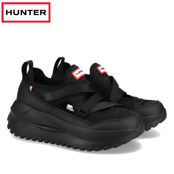 Rakuten - 即納 26SS 新作 ハンター 正規品 HUNTER レディース トラベル フロー メリー ジェーン トレーナー - サンダル スニーカー ブラック 黒 WFF3123MSH-BLK