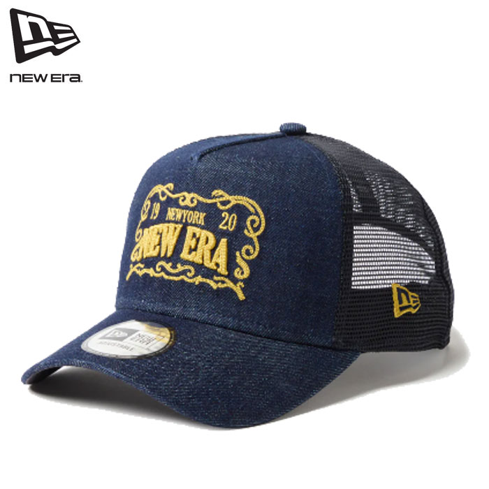 即納 2026SS 新作 日本正規品 送料無料 ニューエラ NEW ERA® New Era® 9FORTY メッシュキャップ 帽子 A-Frame トラッカー Frame Logo フレームロゴ デニム