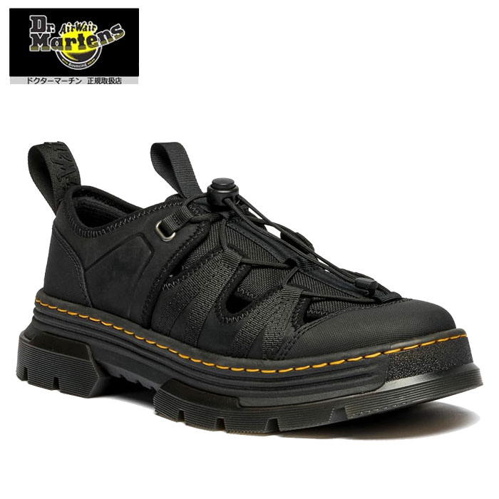即納 26SSモデル 送料無料 Dr.Martens ドクターマーチン WAYFINDER オープン ロー 3 タイ シューズ ブラック