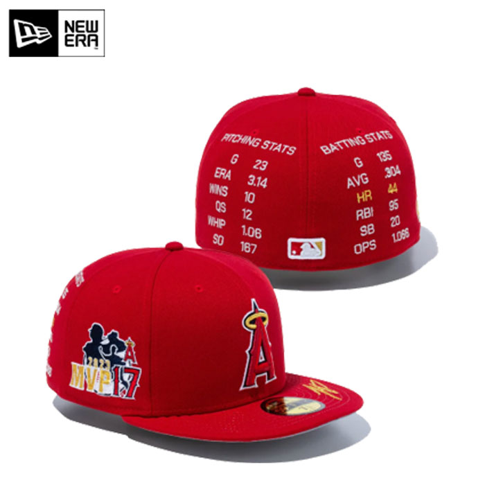 送料無料 即納 ニューエラ NEWERA キャップ 大谷翔平 MVP記念モデル 59FIFTY Shohei Ohtani American League MVP & Home Runs Leaders ロサンゼルス・エンゼルス スカーレット × ゴールド