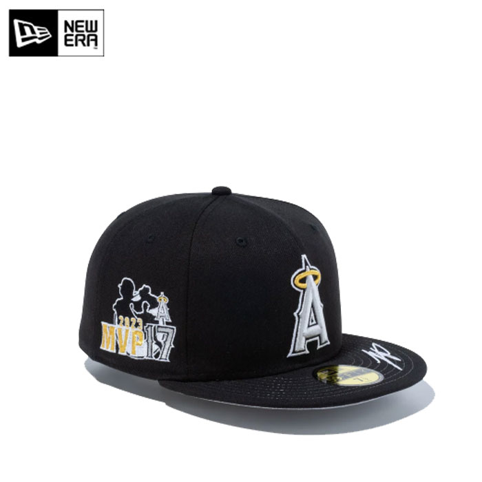 送料無料 即納 ニューエラ NEWERA キャップ 大谷翔平 HR、MVP記念モデル 59FIFTY Shohei Ohtani American League MVP & Home Runs Leaders ロサンゼルス・エンゼルス ブラック × ホワイト