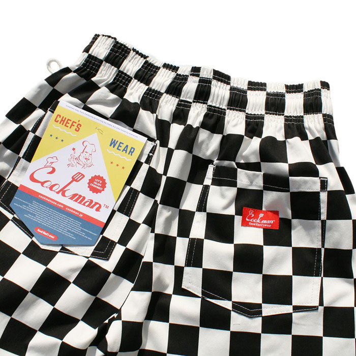 即納 クックマン COOKMAN シェフパンツ Checker Black チェッカーブラック 231-32831