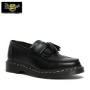 即納 Dr.Martens ドクターマーチン ADRIAN ホワイト ステッチ ローファー 定番 ブラック レディース メンズ