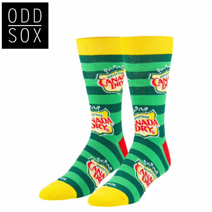 Rakuten - 送料無料 即納 メンズ ODD SOX オッドソックス 靴下 カナダ ドライ CANADA DRY STRIPES LARGE FEET ラージ フィート