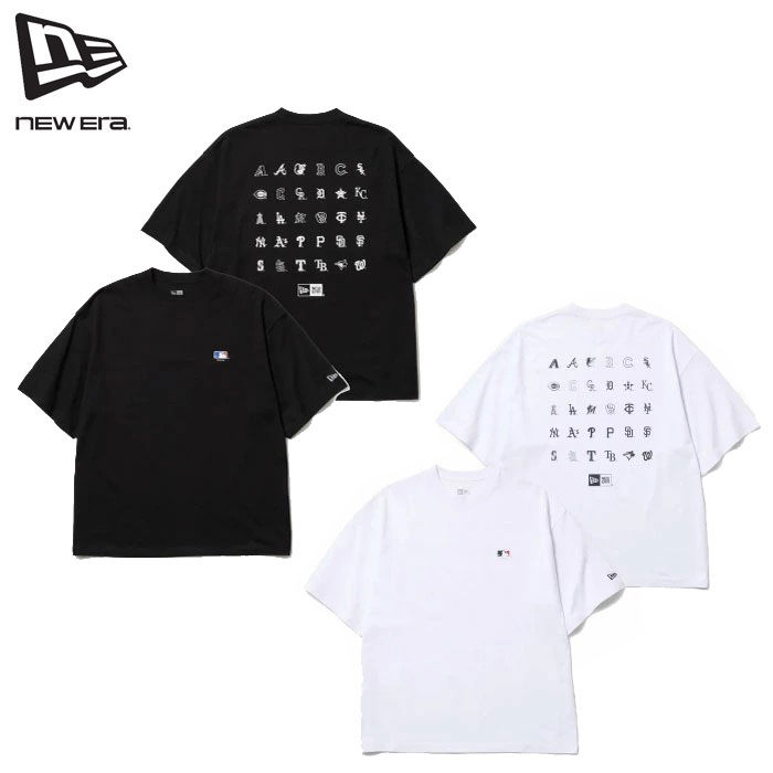 楽天Three.R Store即納 2025SS 新作 ニューエラ NEW ERA® New Era® 半袖 オーバーサイズド コットン Tシャツ MLBチームロゴ ブラック ホワイト