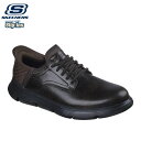 立ったまま履ける 即納 25FW 栗山監督着用 スケッチャーズ SKECHERS スリップインズ スニーカー メンズ ガルザ - ガービン ダークブラウン ビジネスシューズ 205046-DKBR
