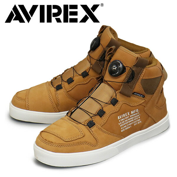 正規取扱店 AVIREX (アヴィレックス) AV2278 DICTATOR ディクティター バイカーシューズ GOLD NUBUCK