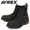 正規取扱店 AVIREX (アヴィレックス) AV2710 DESTROYER デストロイヤー サイドゴアリングブーツ BLACK