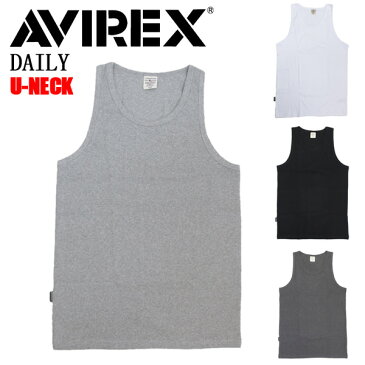 正規取扱店 AVIREX (アヴィレックス) DAILY U-NECK RIB TANK TOP デイリー Uネック リブ タンクトップ 全4色
