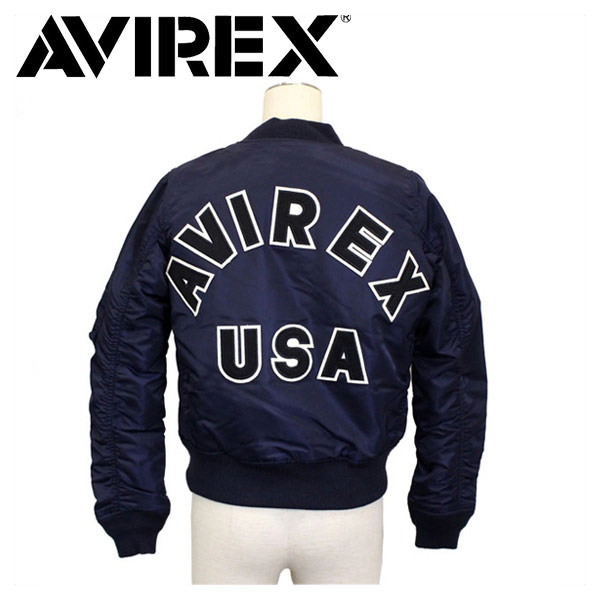 正規取扱店 AVIREX (アビレックス) WMS MA-1 COMMERCIAL LOGO コマーシャルロゴ フライトジャケット レディース 86-ROYAL