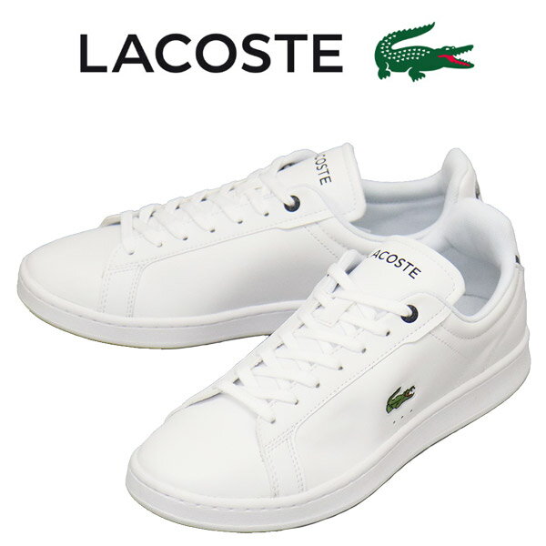 ラコステ レザースニーカー メンズ 正規取扱店 LACOSTE (ラコステ) 45SMA0110 CARNABY PRO BL23 1 SMA レザースニーカー 042 WHT/NVY LC331