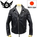 正規取扱店 666 LJM-1TF TIGHT FIT U.K.SIDE BELT LEATHER JACKET (タイトフィット サイドベルト レザージャケット) 日本製 BLACK