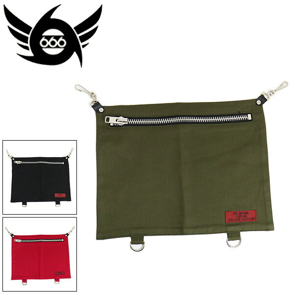 正規取扱店 666 ORIGINAL SOA0055 スクエアバムフラップバッグ タイプA 全3色