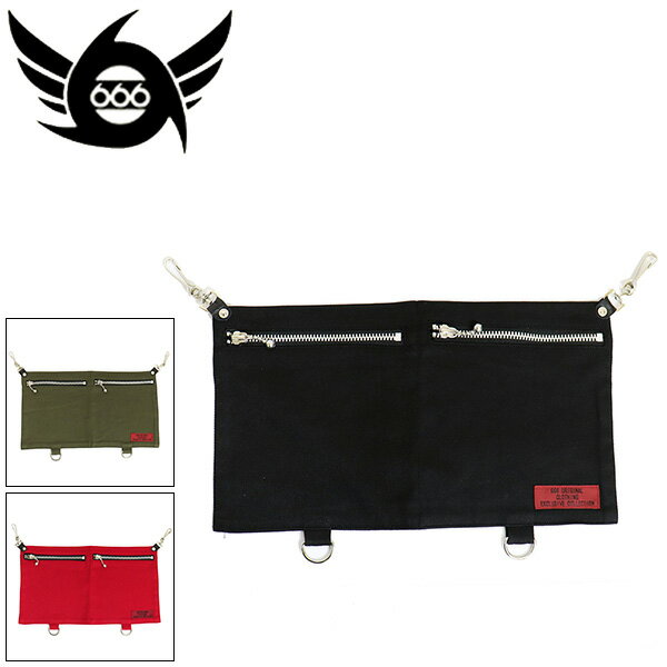 正規取扱店 666 ORIGINAL SOA0056 スクエアバムフラップバッグ タイプB 全3色