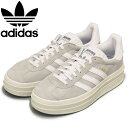 正規取扱店 adidas (アディダス) HQ6893 GAZELLE BOLD W ガゼル ボールド レディース スニーカー グレーツーxフットウェアホワイトxコアホワイト AD233